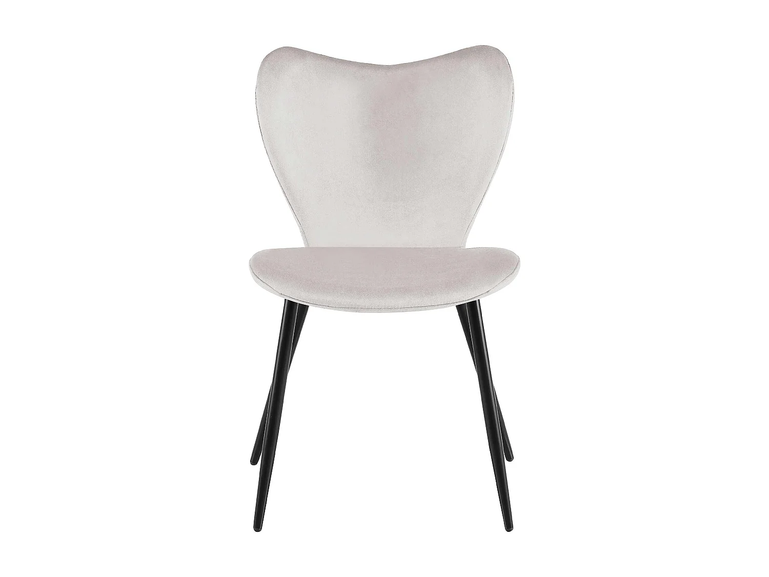 chaise salle à manger - Velours - Gris - Maika