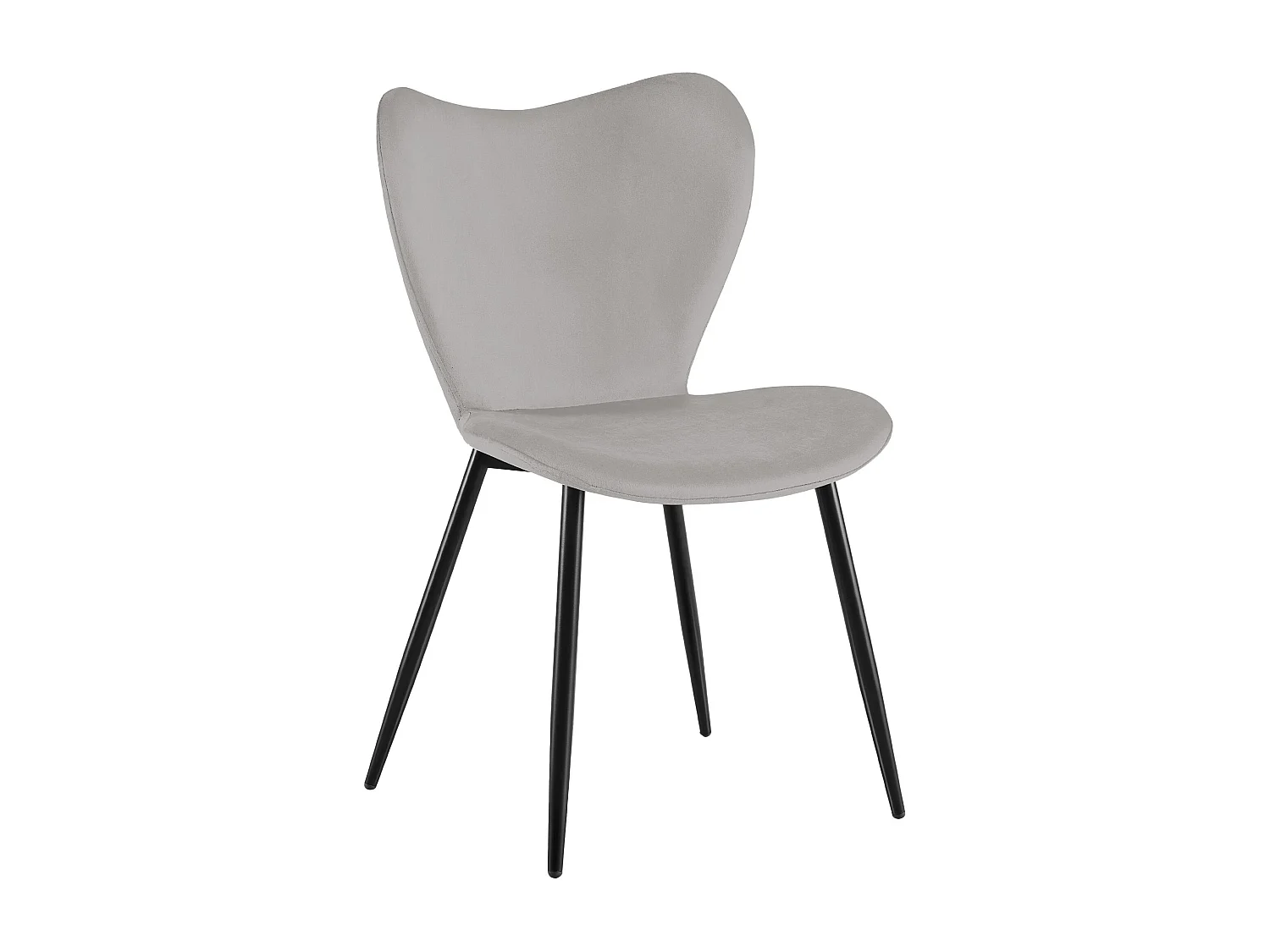 chaise salle à manger - Velours - Gris - Maika