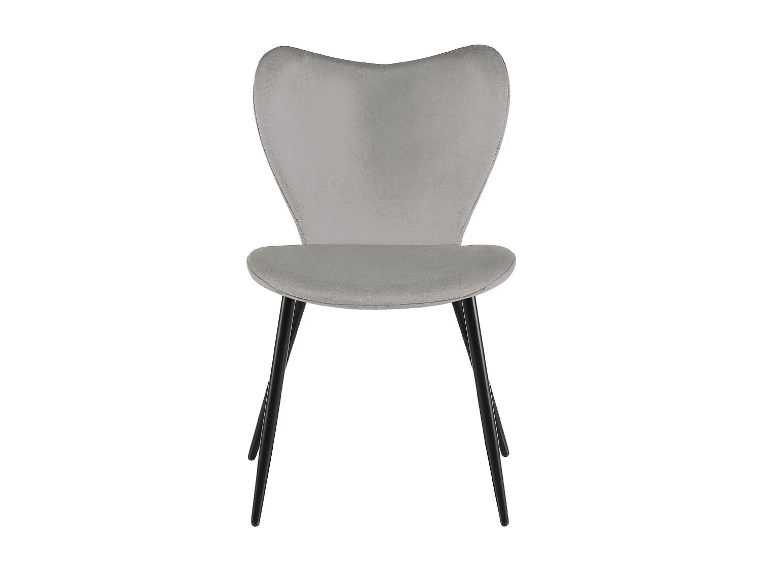 chaise salle à manger - Velours - Gris - Maika