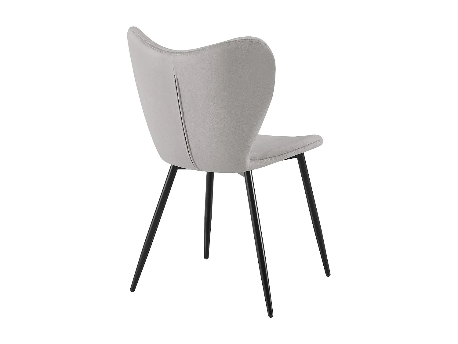 chaise salle à manger - Velours - Gris - Maika