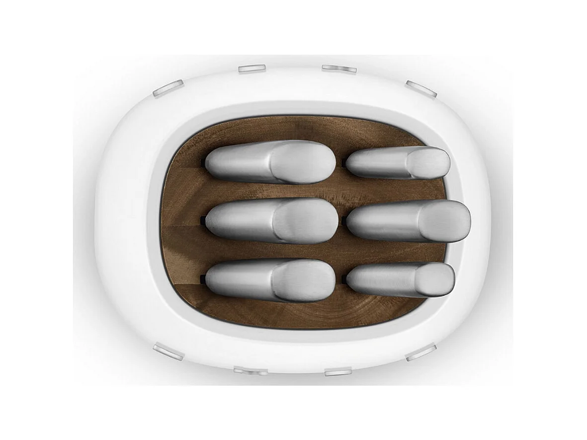 Smeg Bloc de 6 couteaux blanc - KBSF02WH