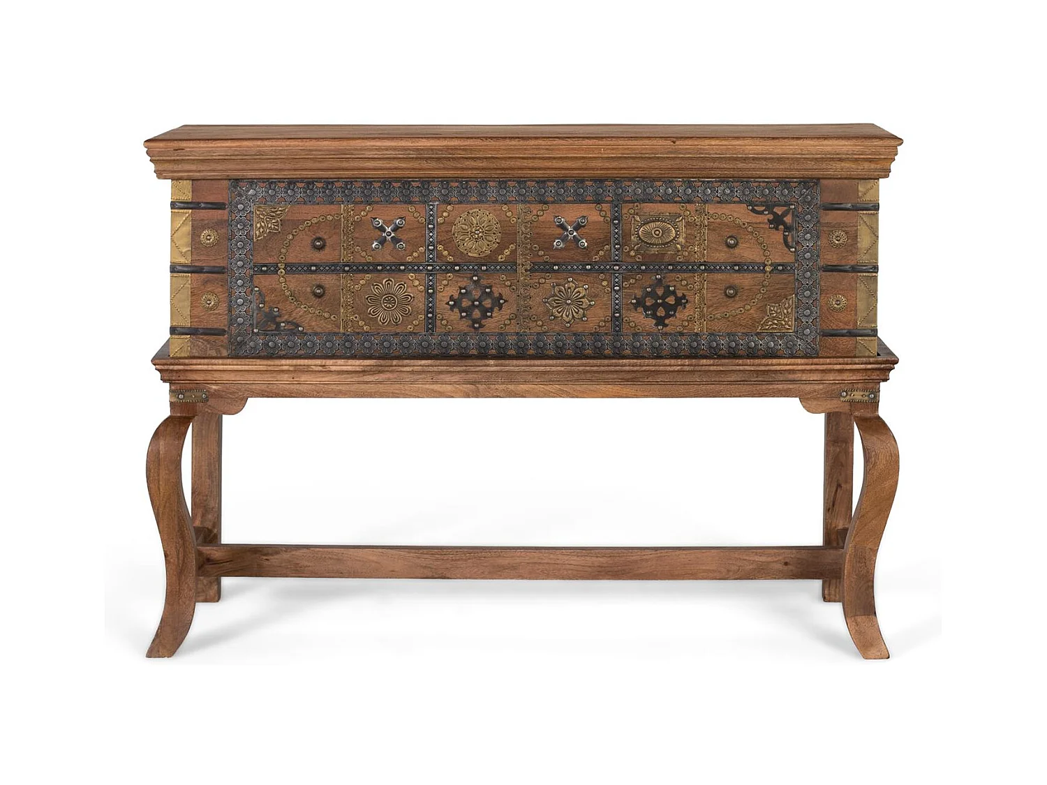 Console antique en bois de manguier