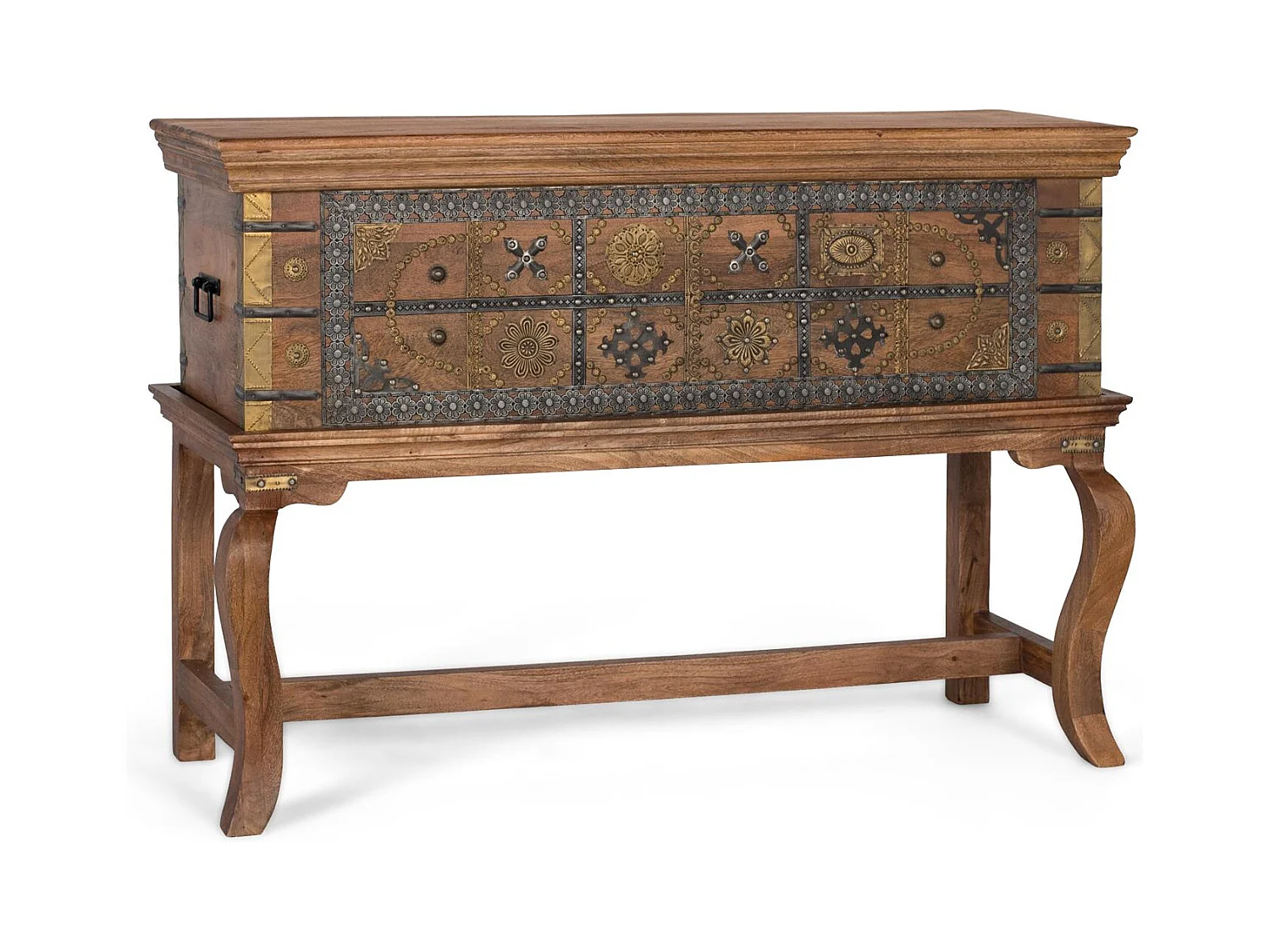 Console antique en bois de manguier