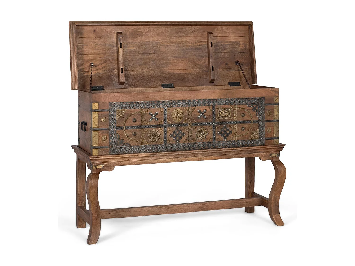 Console antique en bois de manguier