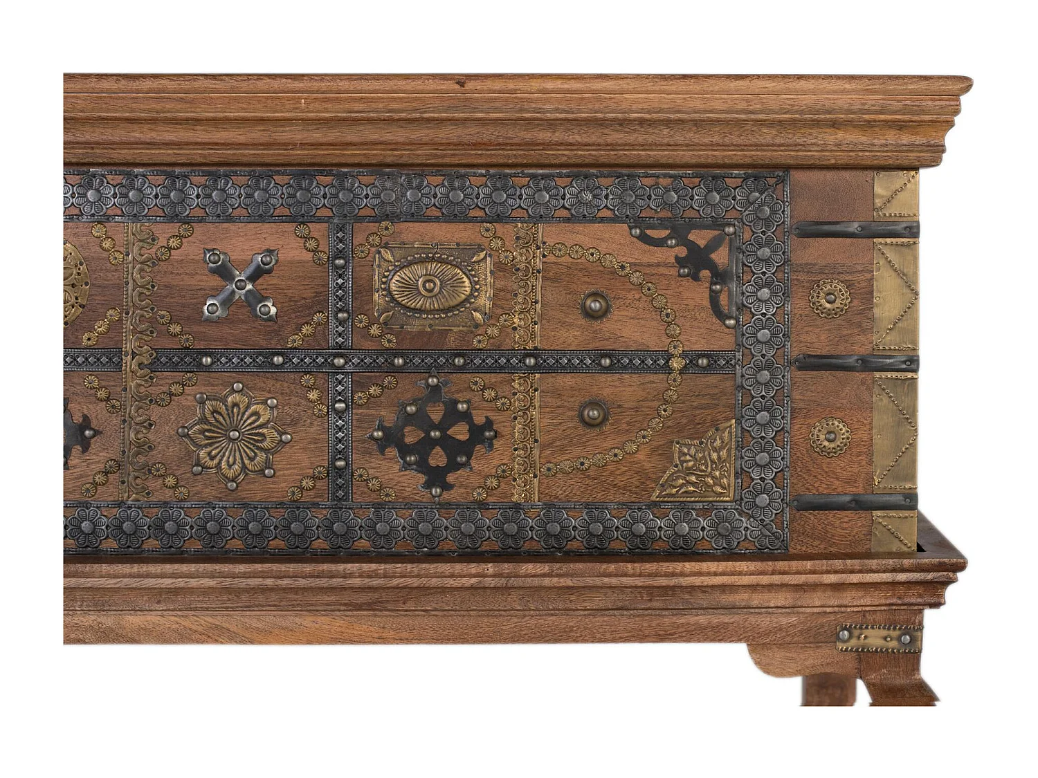 Console antique en bois de manguier