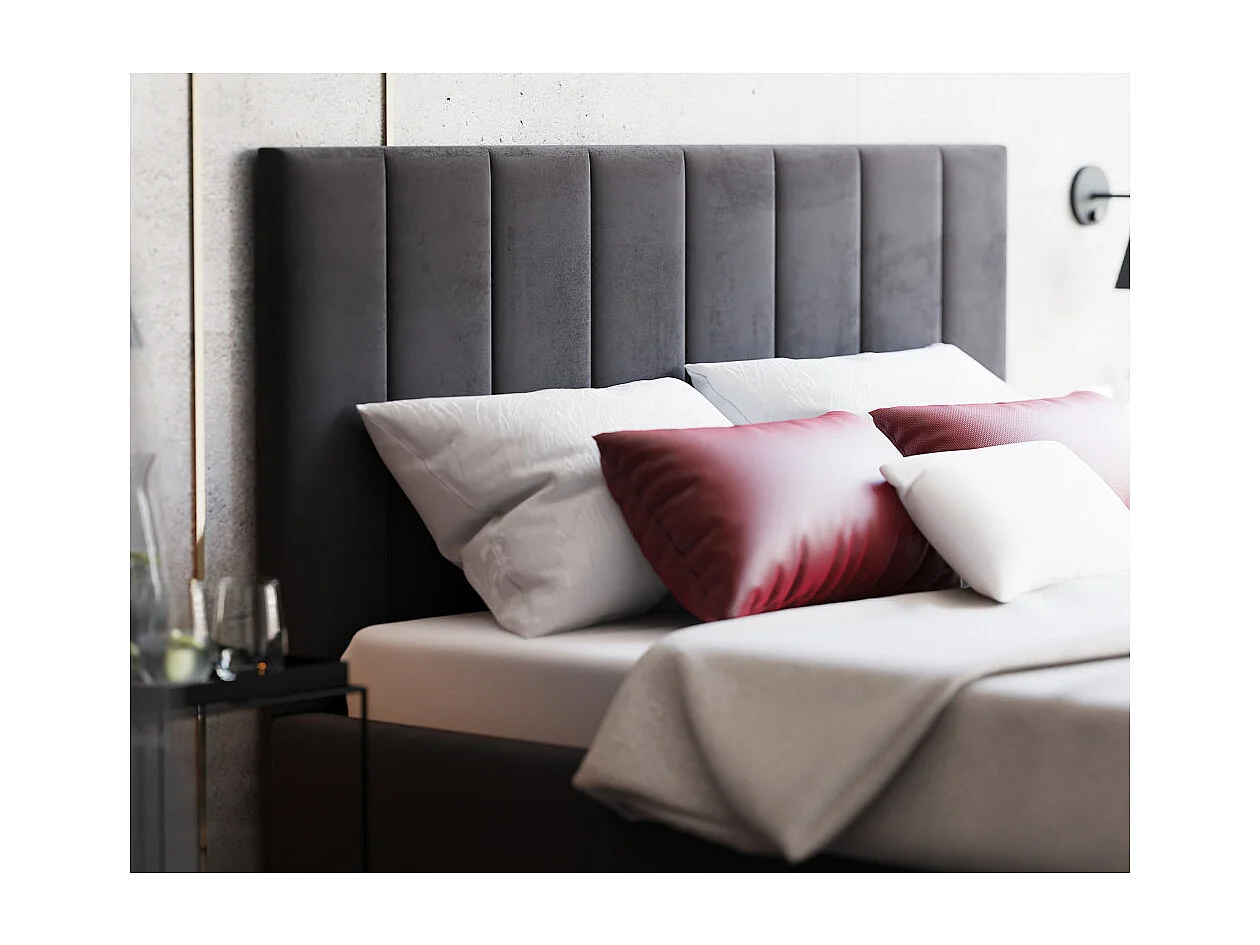 Lit coffre Lorado 160 x 200 cm avec sommier à lattes relevable Noir