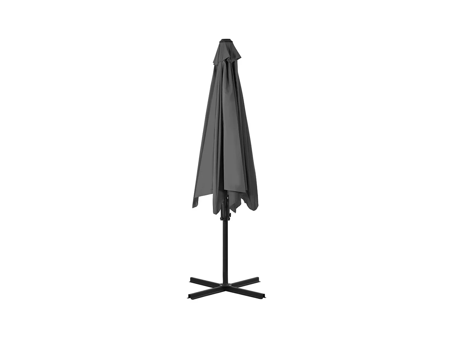 Clongullane  Sombrilla de jardín con palo de acero antracita 300 cm