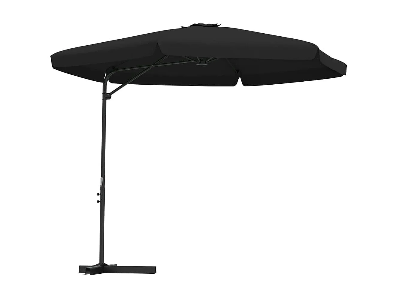 West Pittston  Parasol de jardin avec mât en acier 300 cm Noir