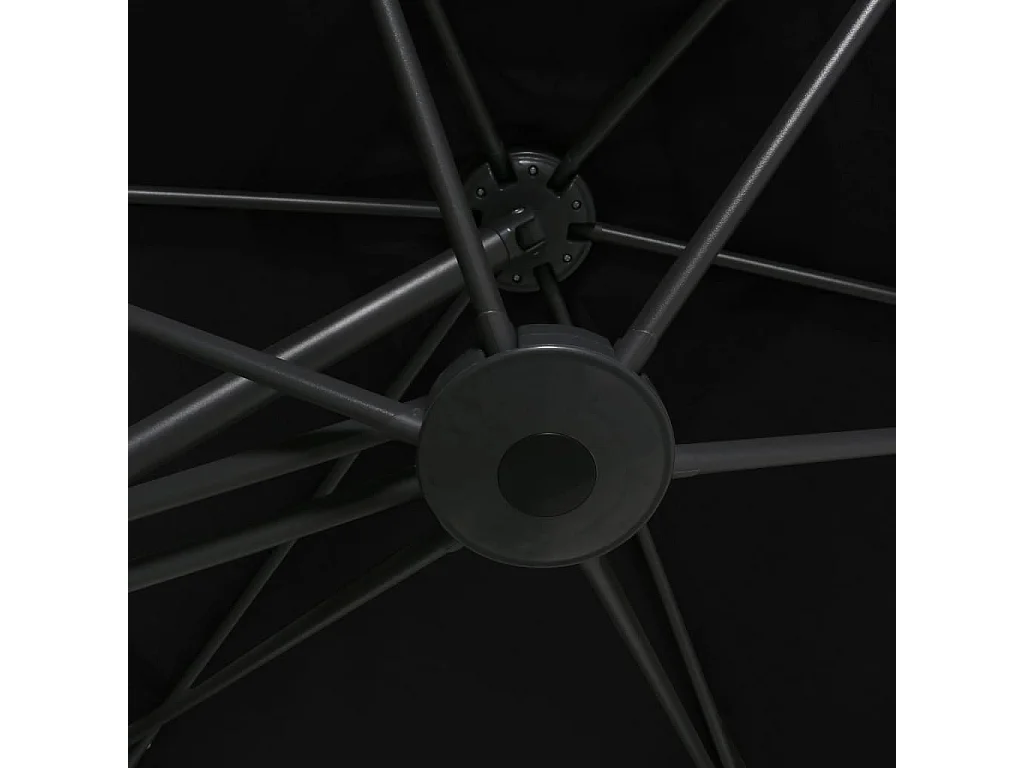 West Pittston  Parasol de jardin avec mât en acier 300 cm Noir