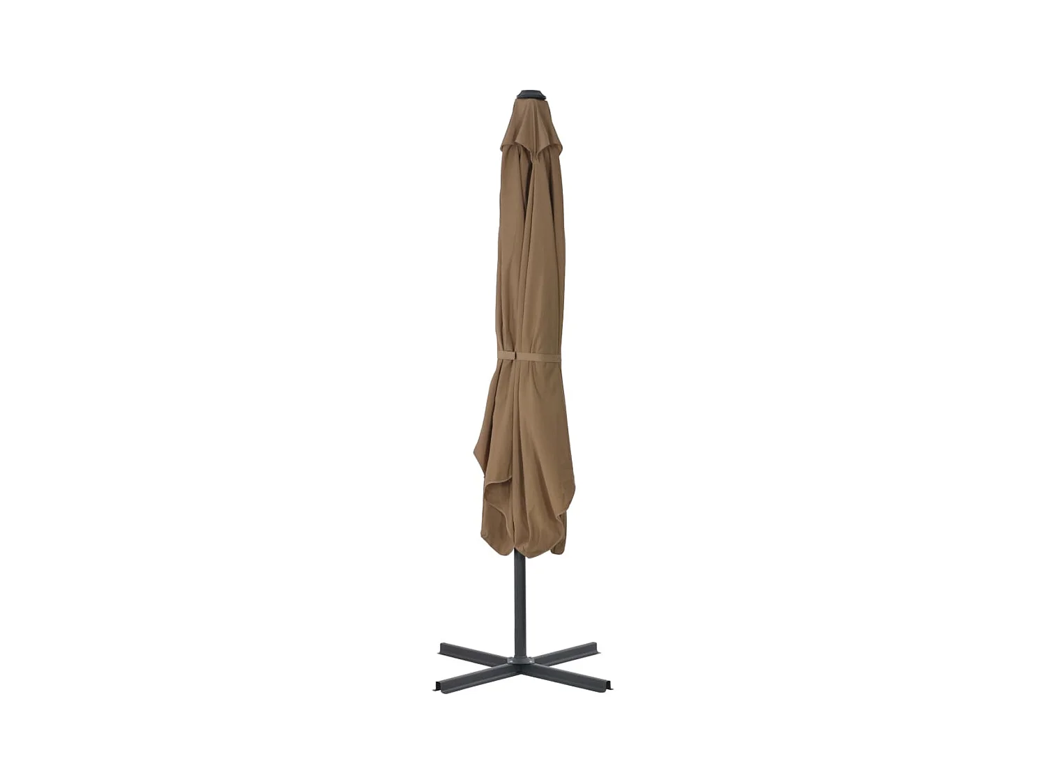 Lenard  Parasol d'extérieur avec poteau en acier 250 x 250 cm Taupe
