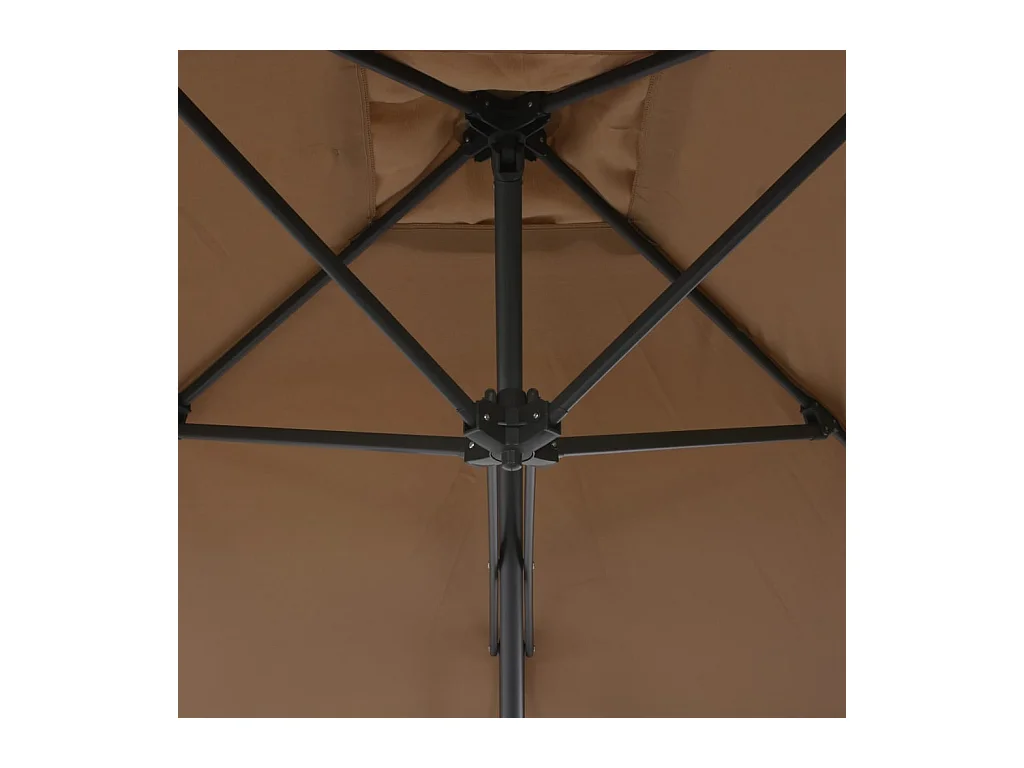 Lenard  Parasol d'extérieur avec poteau en acier 250 x 250 cm Taupe