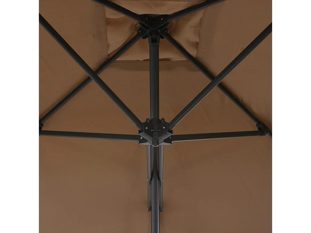 Lenard  Parasol d'extérieur avec poteau en acier 250 x 250 cm Taupe