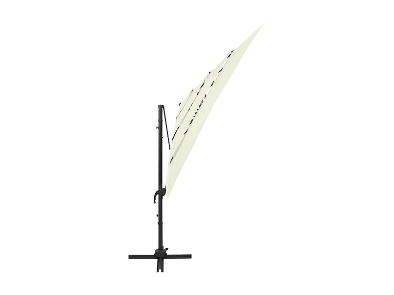 Zyldar  Parasol 4-laags met aluminium paal 250x250 cm zandkleurig