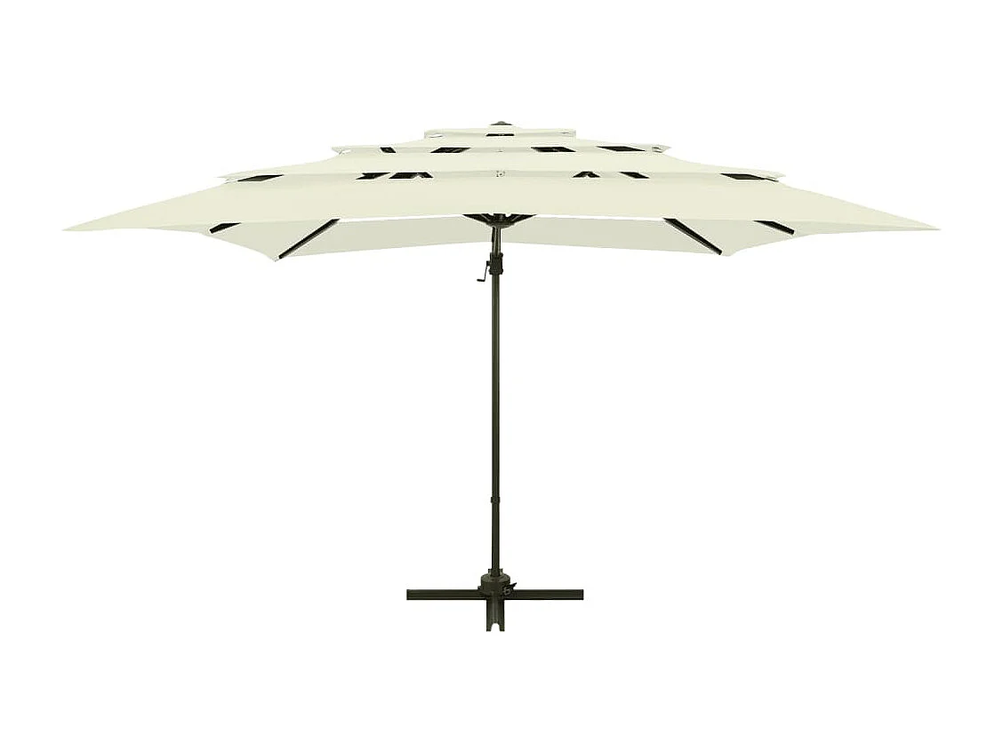 Zyldar  Parasol 4-laags met aluminium paal 250x250 cm zandkleurig