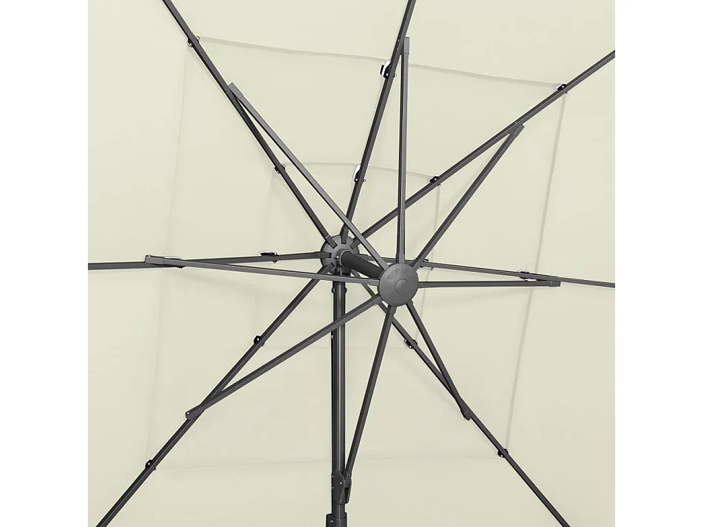 Zyldar  Parasol 4-laags met aluminium paal 250x250 cm zandkleurig