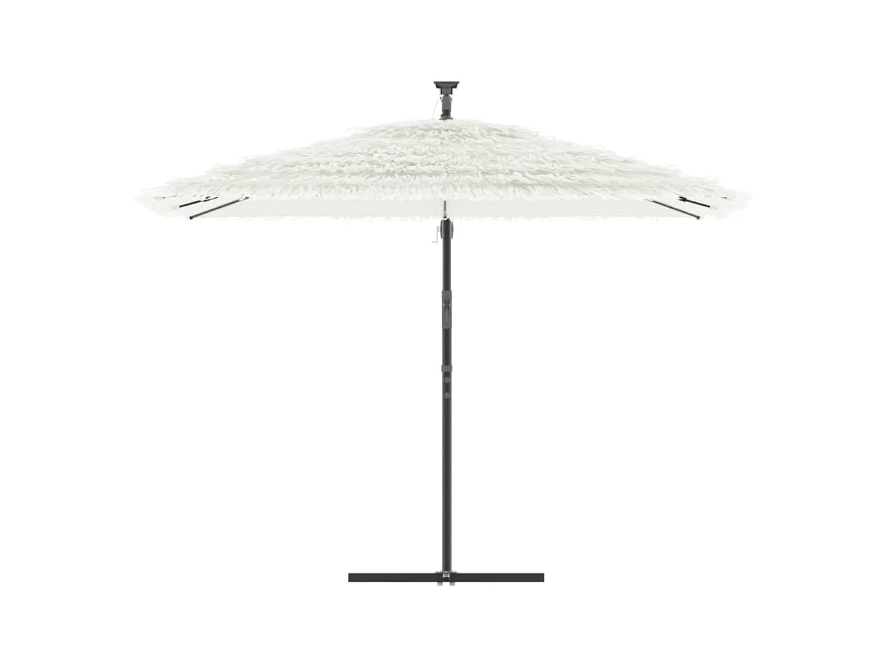 Beline  Parasol de jardin avec mât en acier blanc 290x290x238 cm