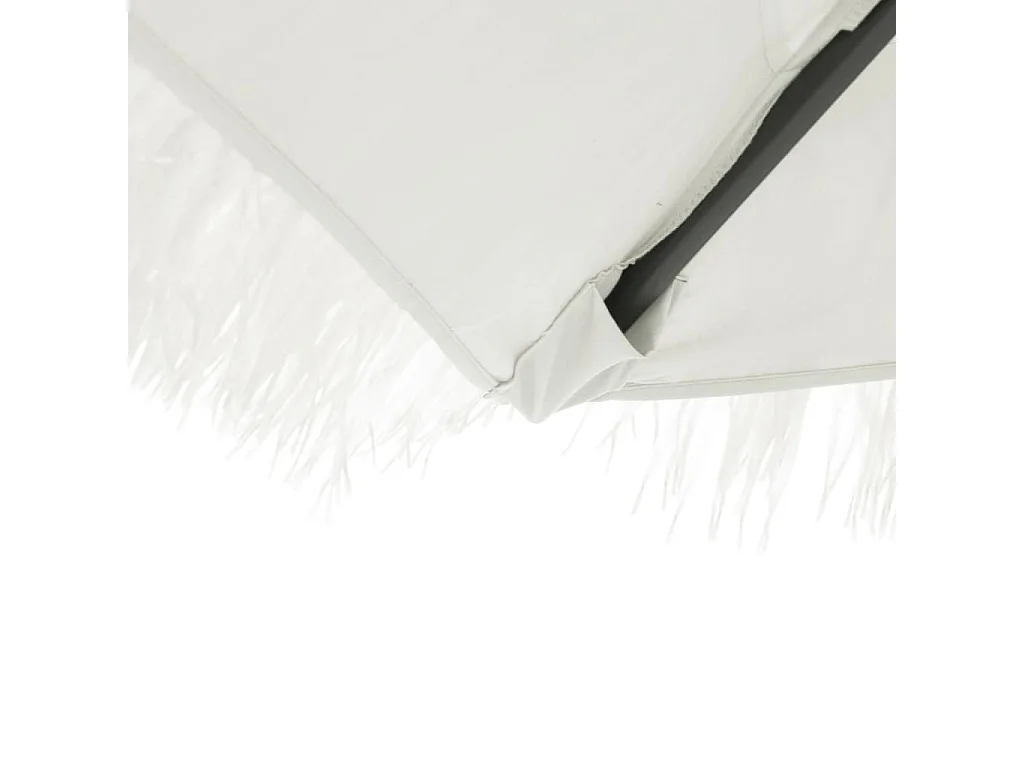 Beline  Parasol de jardin avec mât en acier blanc 290x290x238 cm