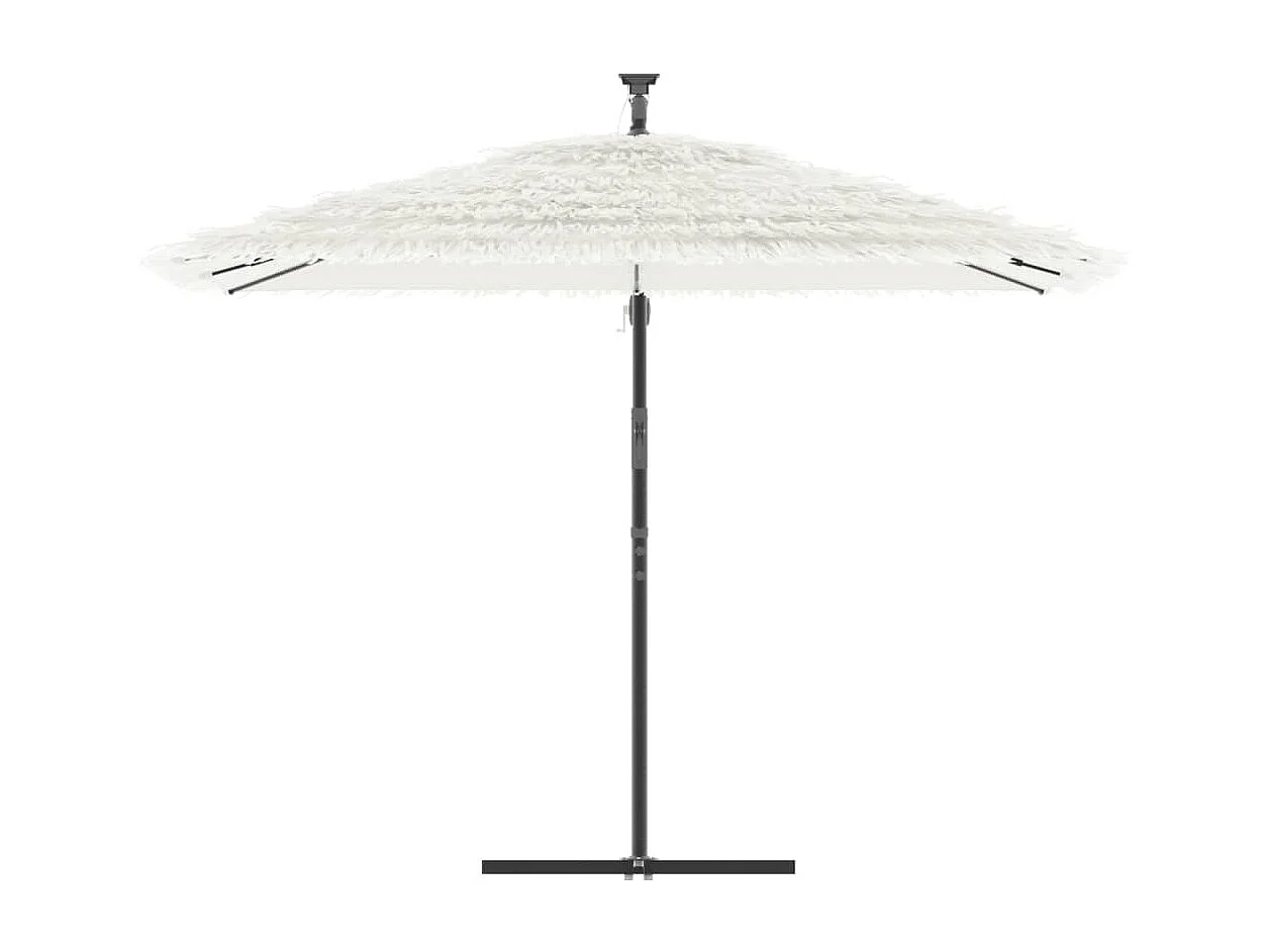 Beline  Parasol de jardin avec mât en acier blanc 290x290x238 cm
