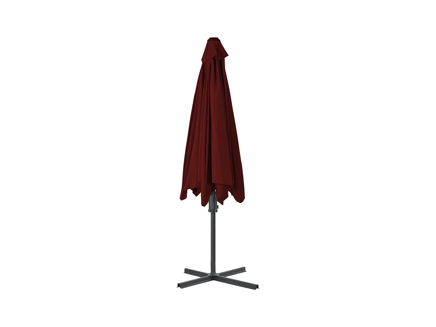 Clongullane  Parasol de jardin avec mât en acier rouge bordeaux 300x230 cm