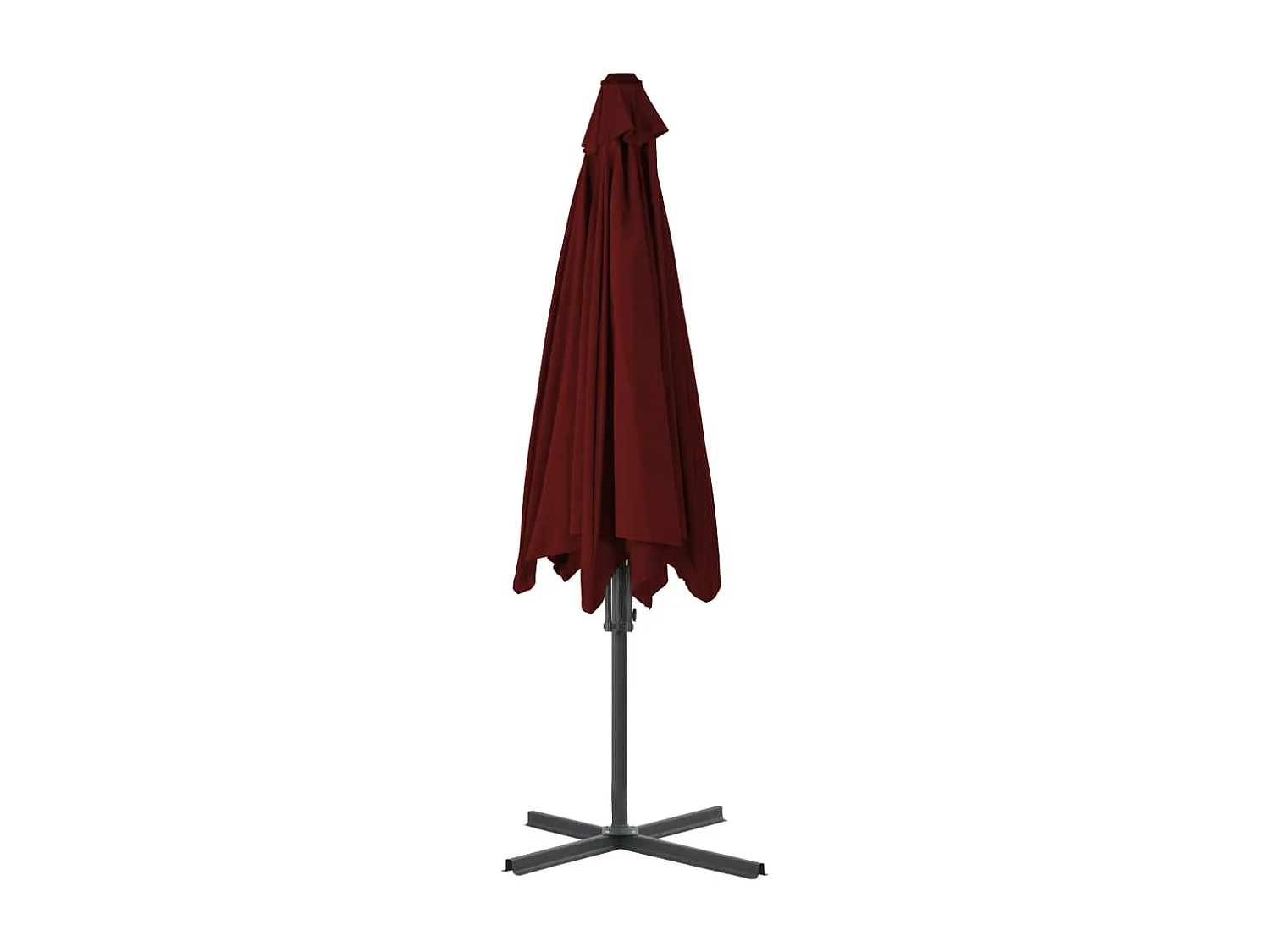 Clongullane  Parasol de jardin avec mât en acier rouge bordeaux 300x230 cm