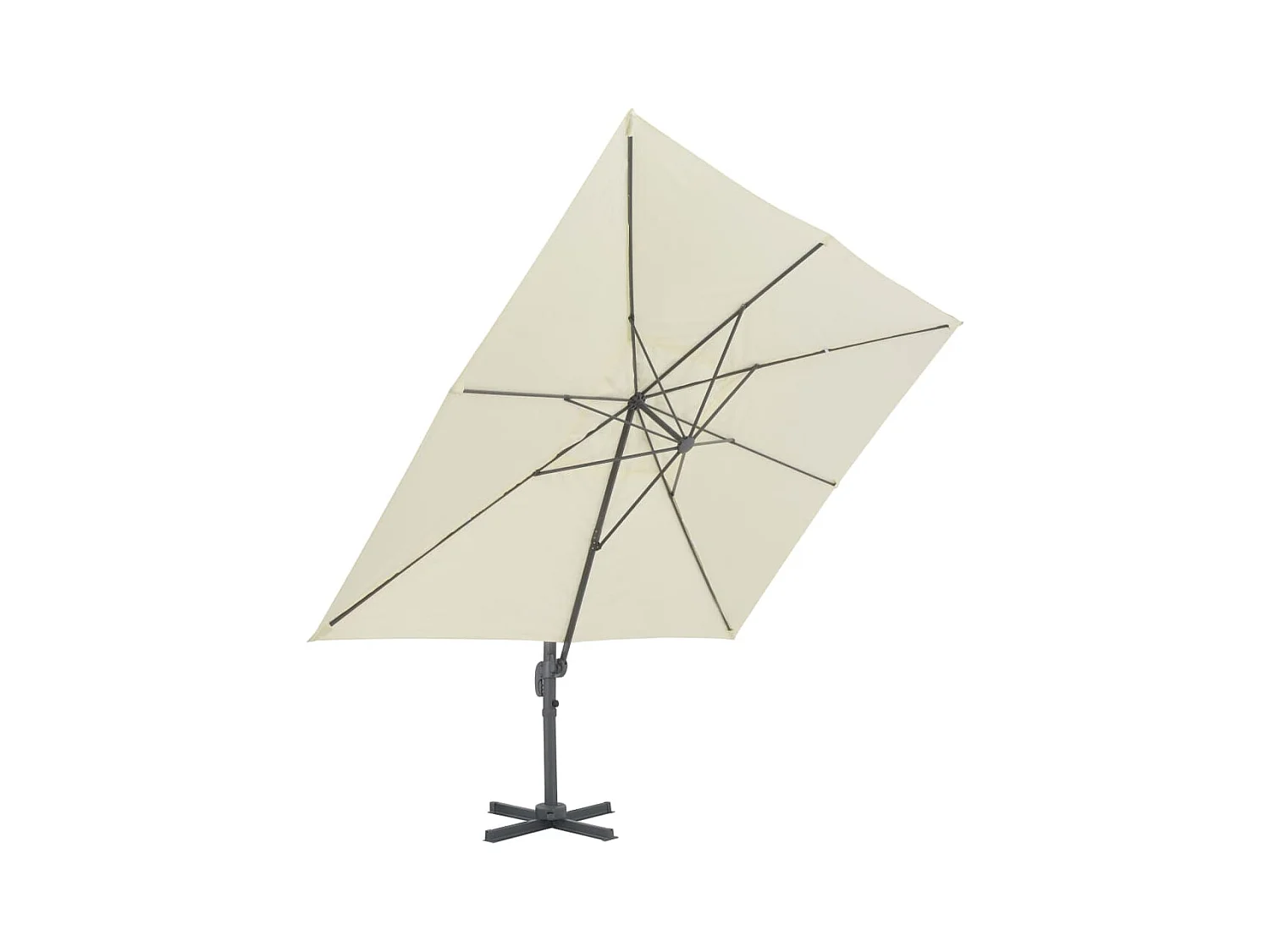 Gunn  Parasol de jardin avec base portable sable