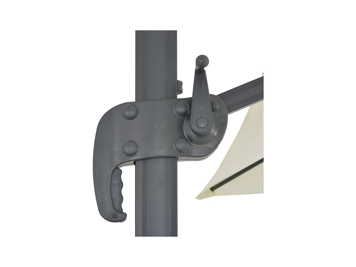 Gunn  Parasol de jardin avec base portable sable