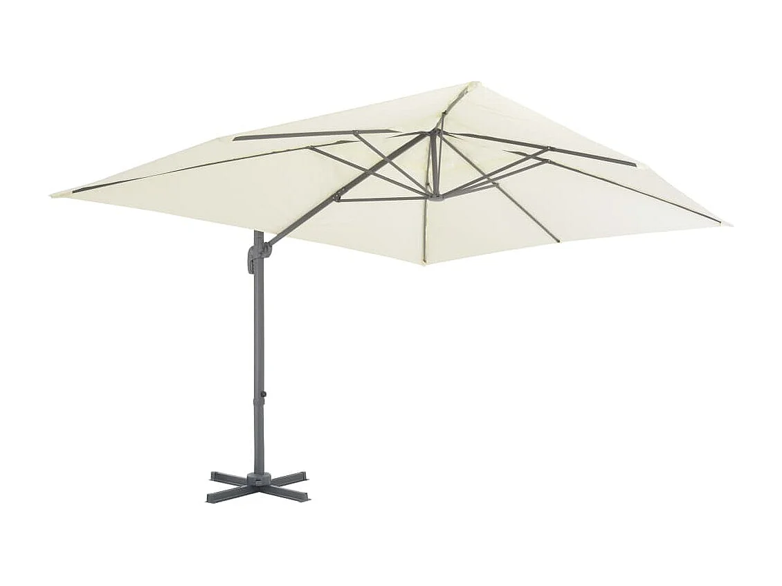 Gunn  Parasol de jardin avec base portable sable