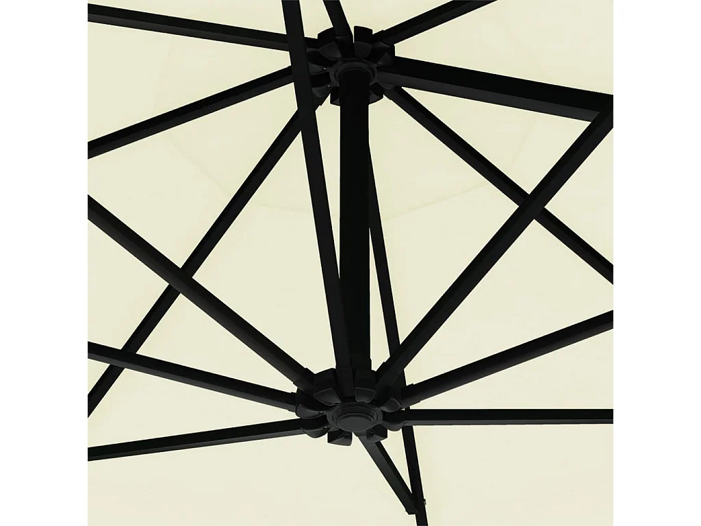 Marith  Parasol mural de jardin avec LED 300 cm sable