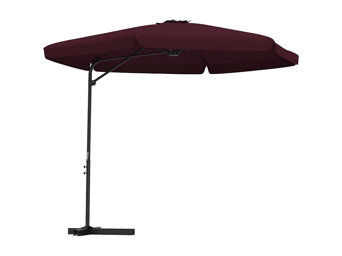 West Pittston  Parasol met stalen paal 300 cm bordeauxrood