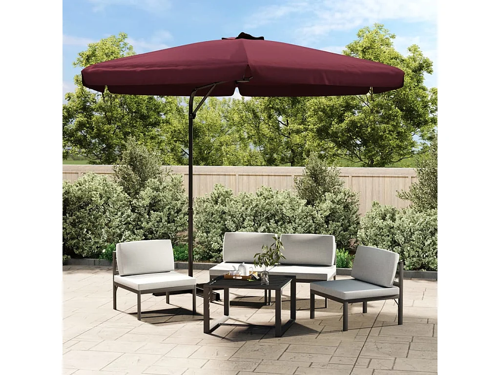 West Pittston  Parasol met stalen paal 300 cm bordeauxrood
