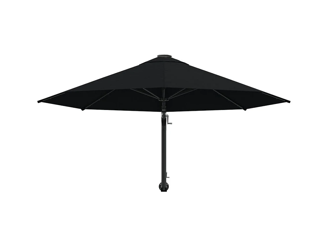 Berkeley  Parasol mural avec mât en métal 300 cm Noir