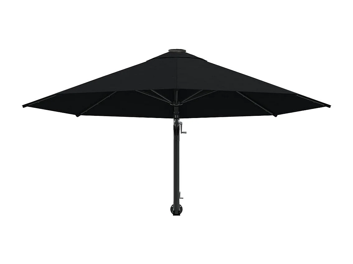 Berkeley  Parasol mural avec mât en métal 300 cm Noir