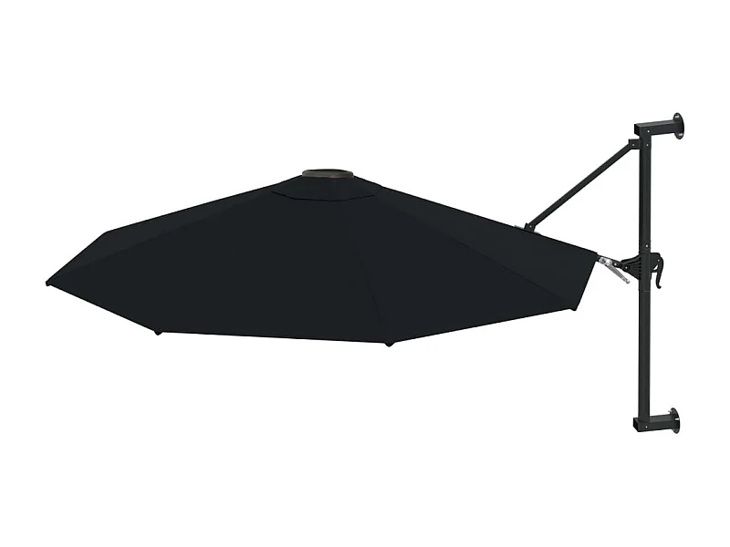 Berkeley  Parasol mural avec mât en métal 300 cm Noir