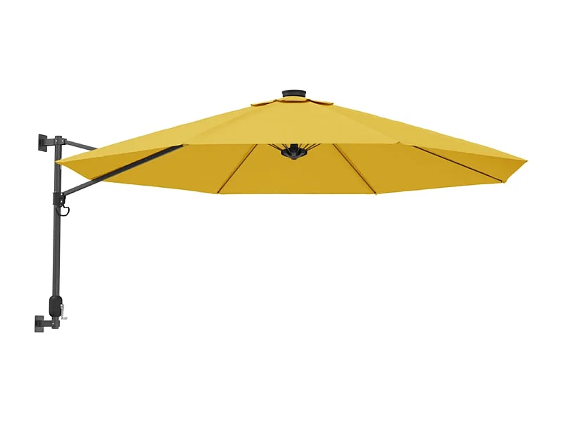 Jorikur  Parasol mural avec LED jaune 290 cm