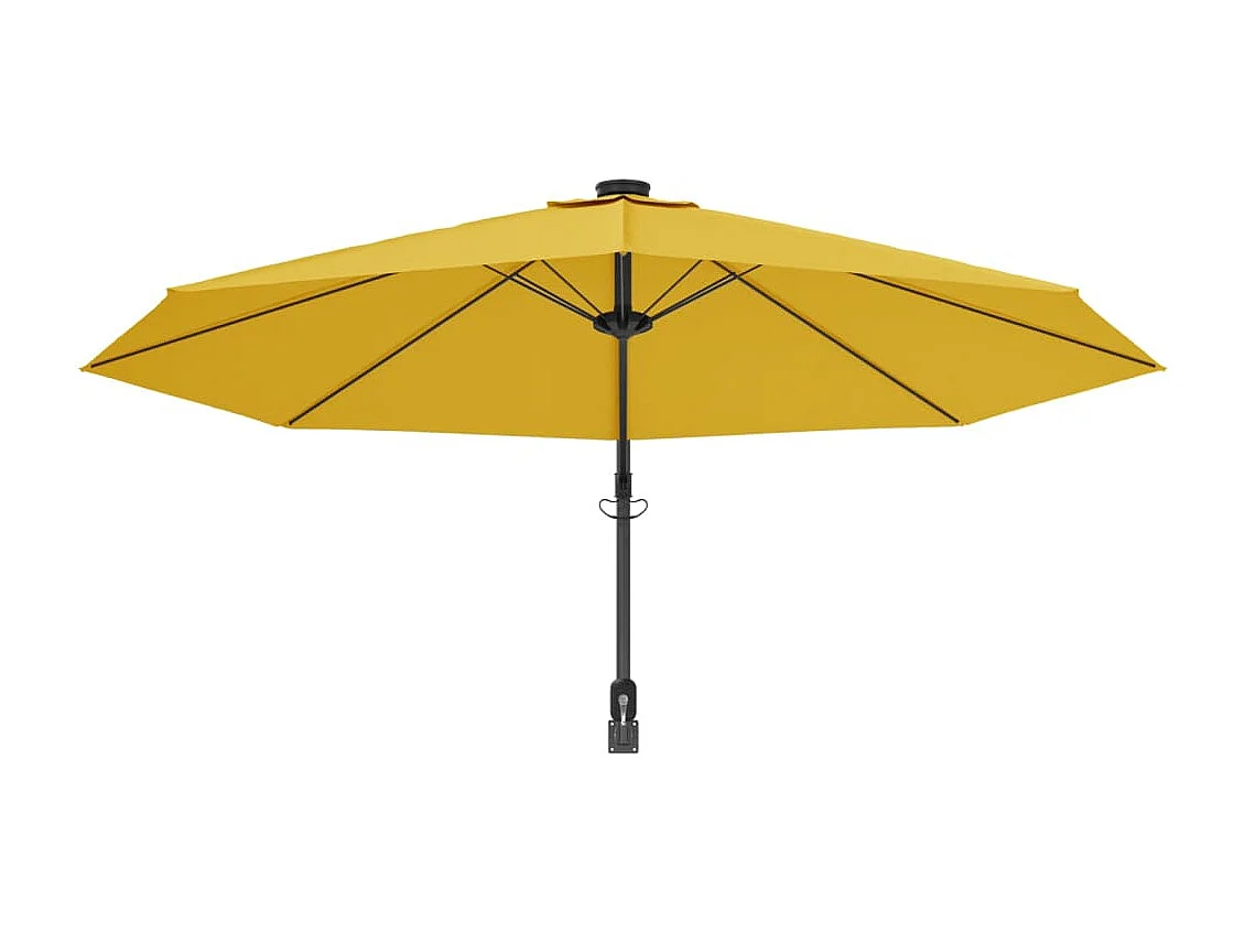 Jorikur  Parasol mural avec LED jaune 290 cm
