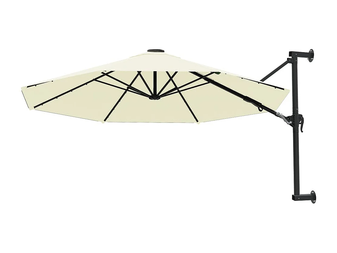 Berkeley  Parasol mural avec mât métallique 300 cm Sable