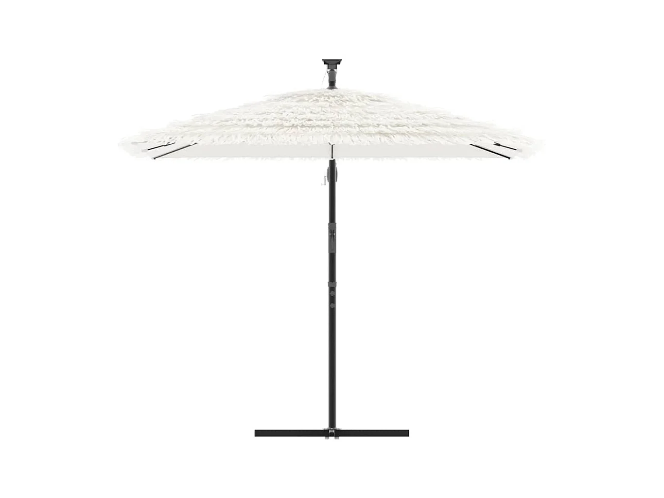 Beline  Parasol de jardin avec mât en acier blanc 246x246x230 cm