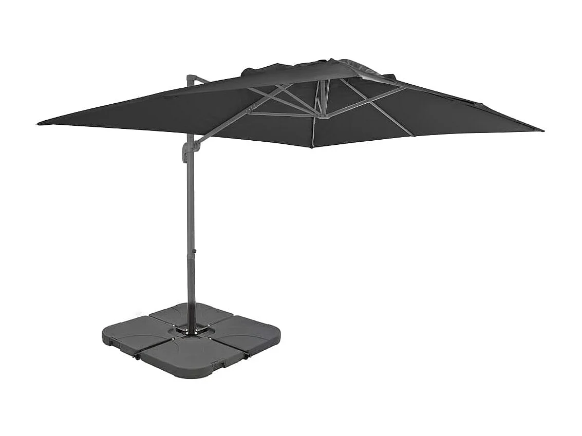 Gunn  Sombrilla de jardín con base portátil gris antracita