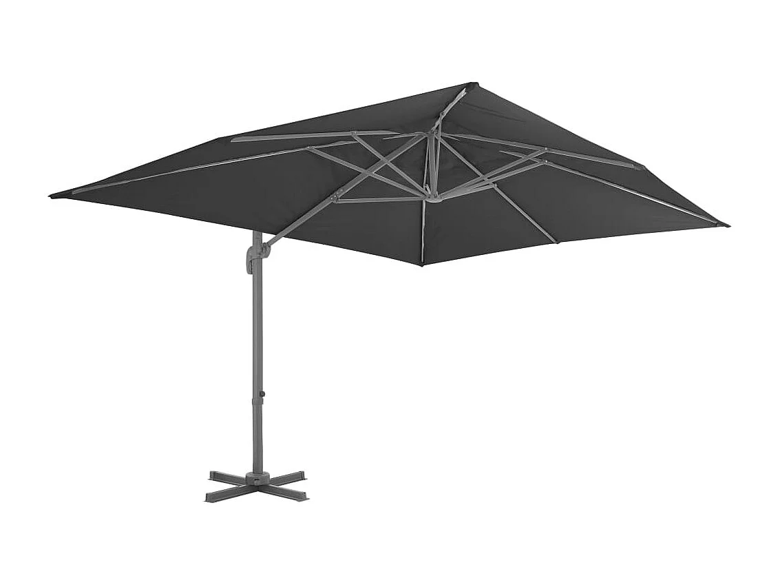Gunn  Sombrilla de jardín con base portátil gris antracita