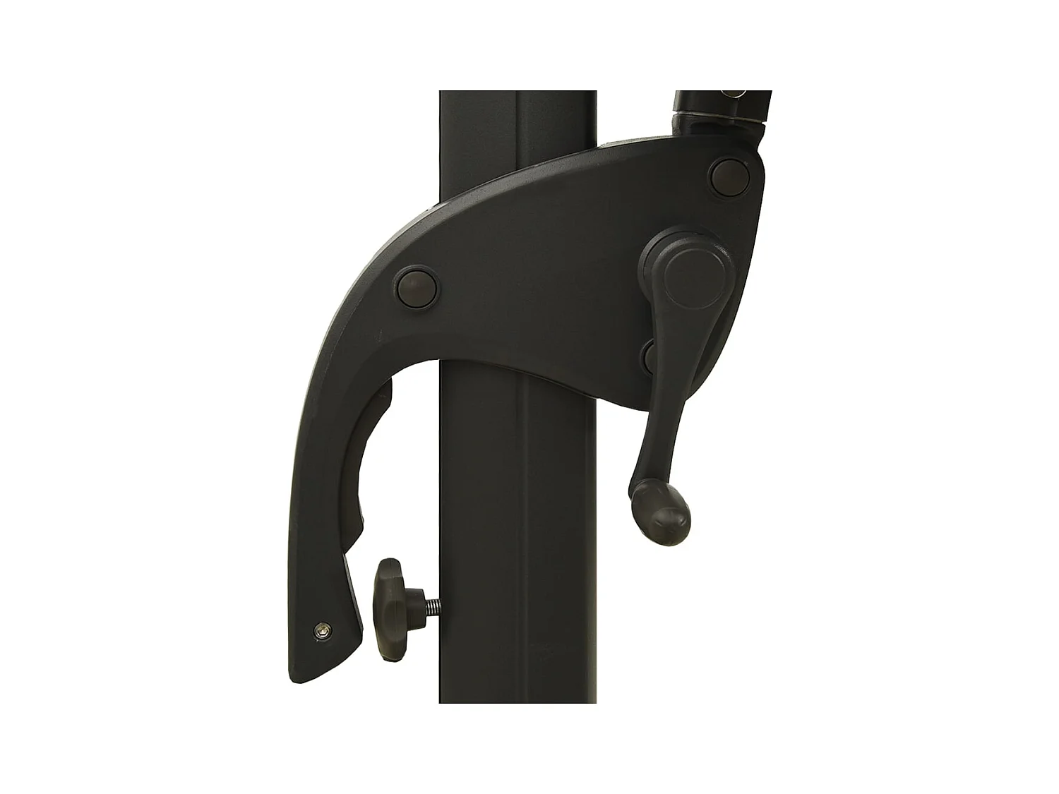 Roosendaal  Parasol de jardin à 4 niveaux avec mât en aluminium noir 3x3 m