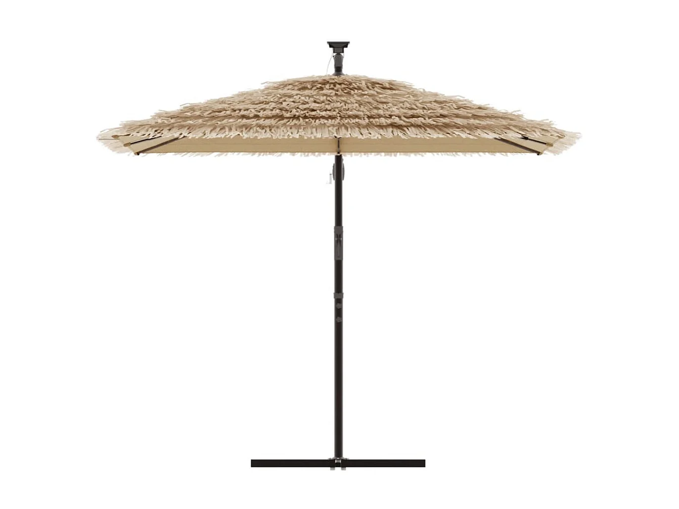 Beline  Parasol de jardin avec mât en acier marron 246x246x230 cm