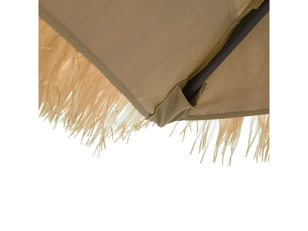 Beline  Parasol de jardin avec mât en acier marron 246x246x230 cm