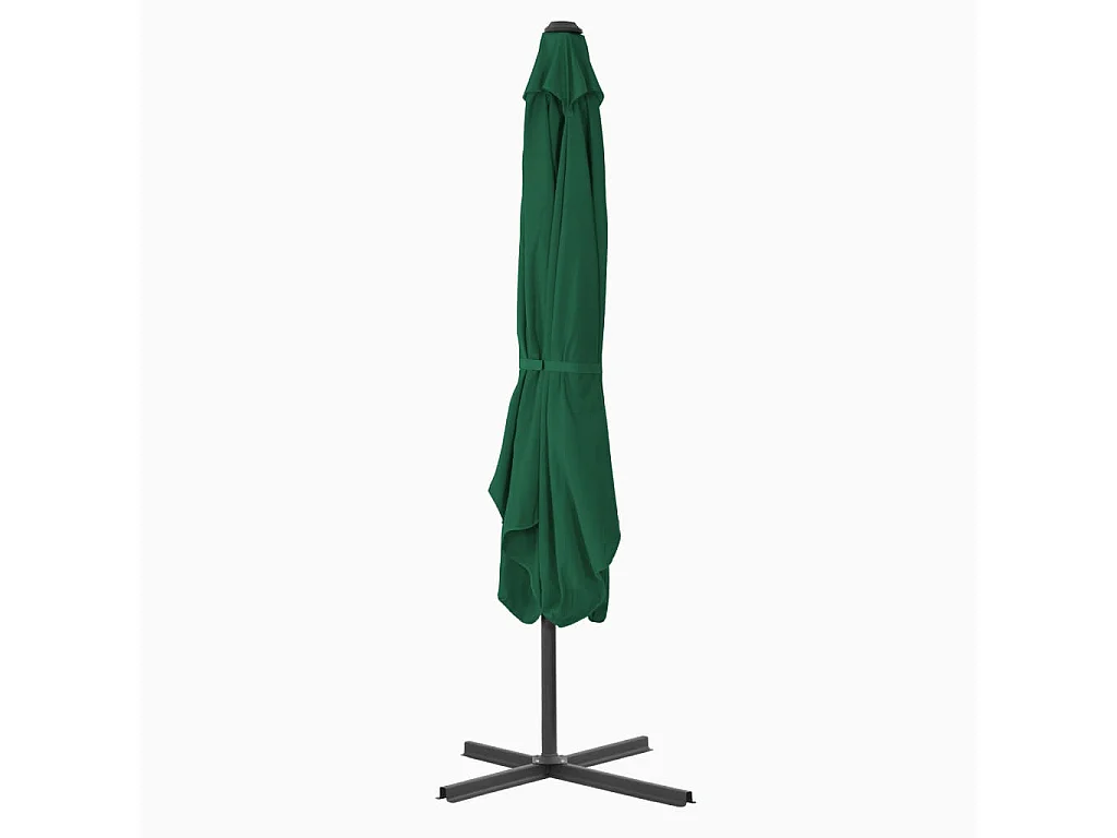 Lenard  Parasol d'extérieur avec mât en acier 250x250 cm vert