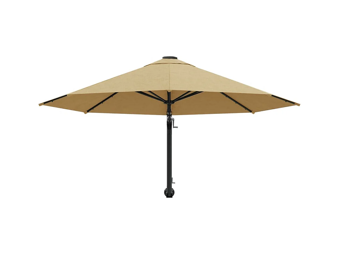 Berkeley  Parasol mural avec mât métallique 300 cm Taupe