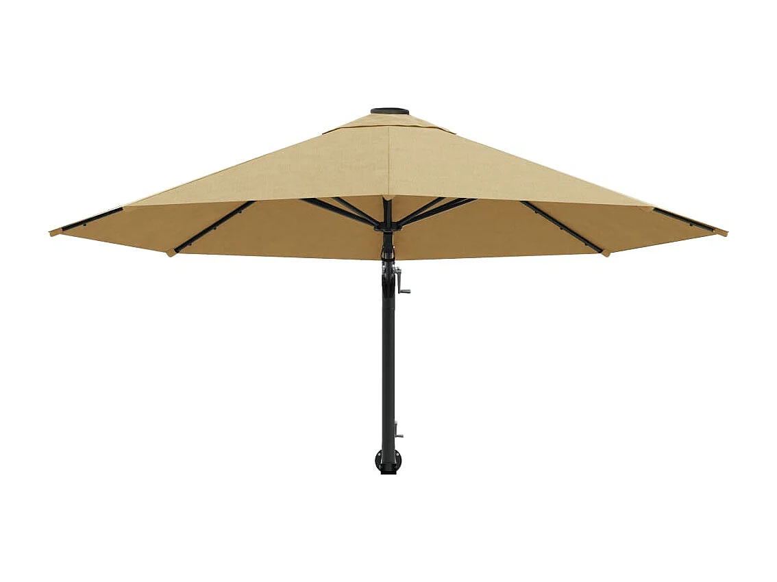 Berkeley  Parasol mural avec mât métallique 300 cm Taupe