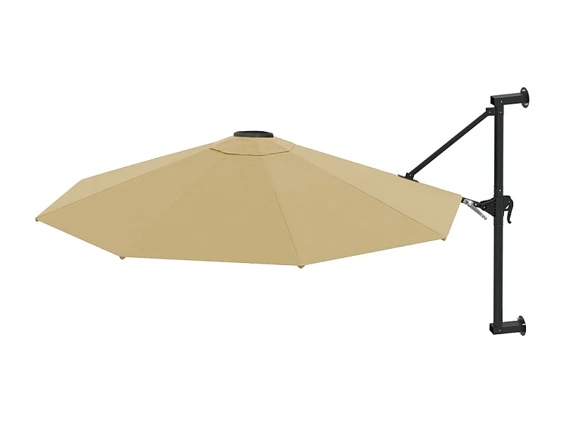 Berkeley  Parasol mural avec mât métallique 300 cm Taupe