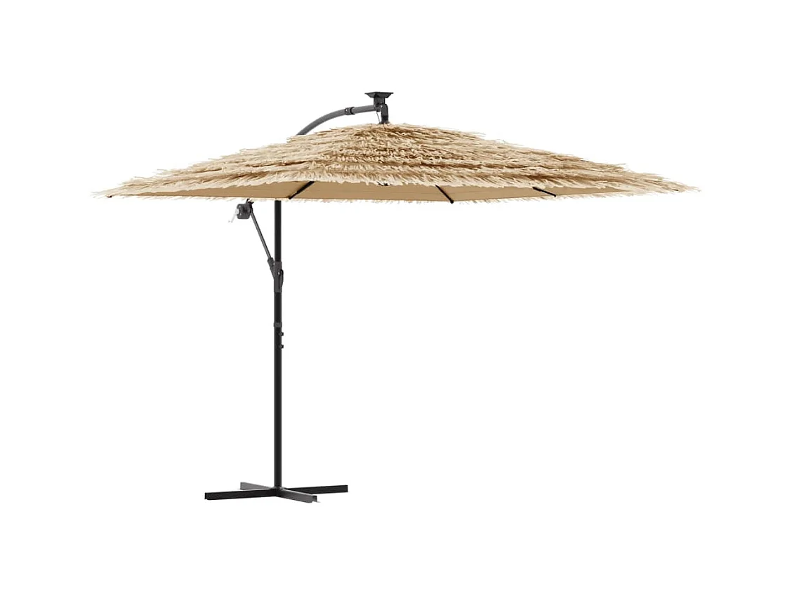 Beline  Parasol de jardin avec mât en acier marron 269x269x235 cm