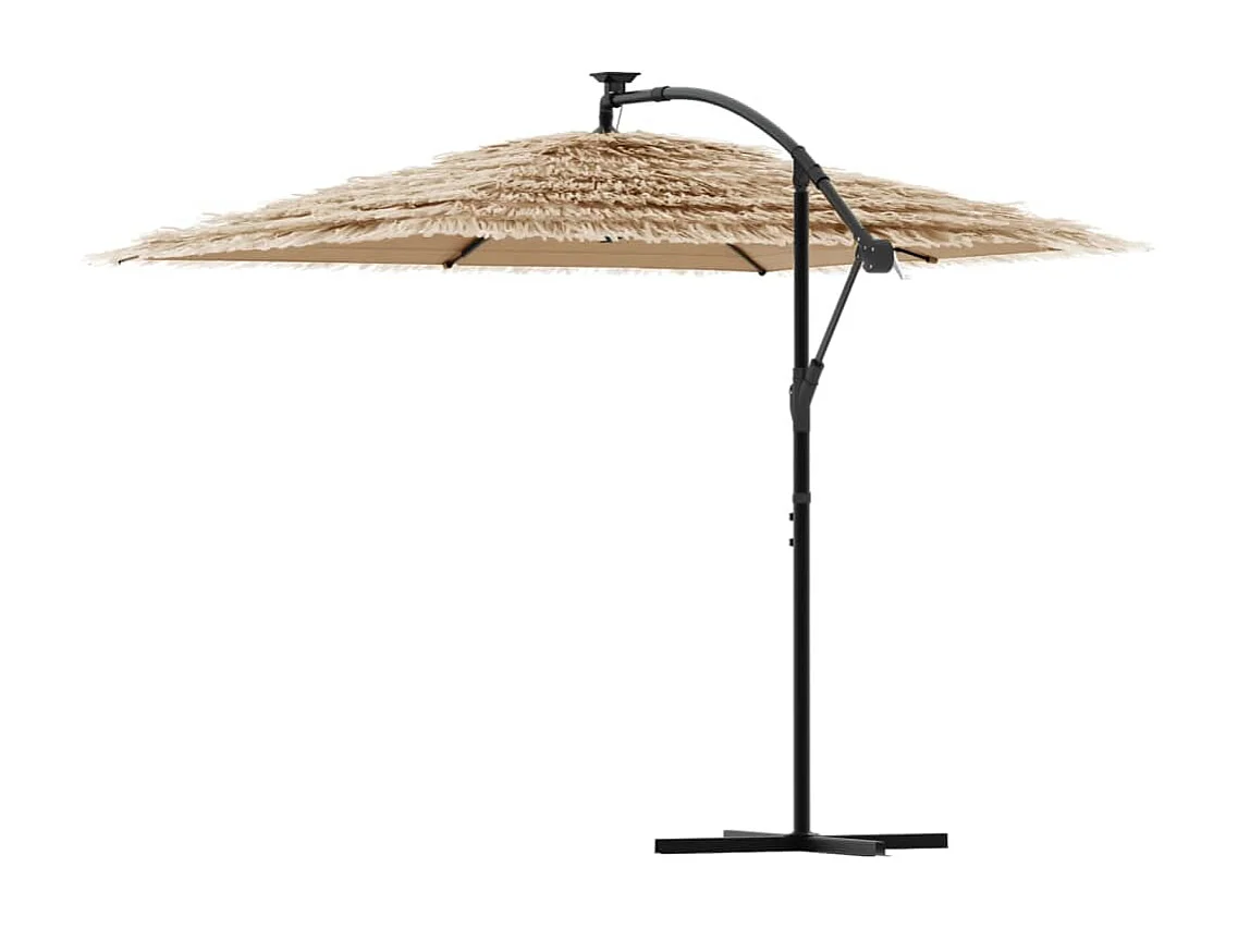 Beline  Parasol de jardin avec mât en acier marron 269x269x235 cm