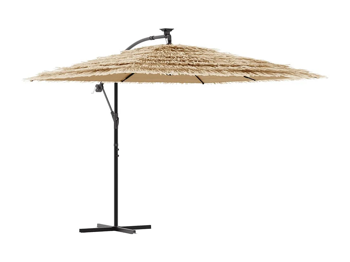 Beline  Parasol de jardin avec mât en acier marron 269x269x235 cm