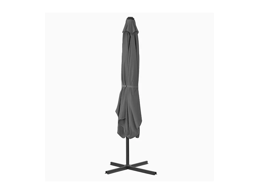 Lenard  Parasol d'extérieur avec mât en acier 250 x 250 cm Anthracite